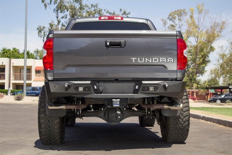 Toyota Tundra Bumper - Rear - Addictive Desert Designs - Stealth Fighter - Hammer Black - `14-`27